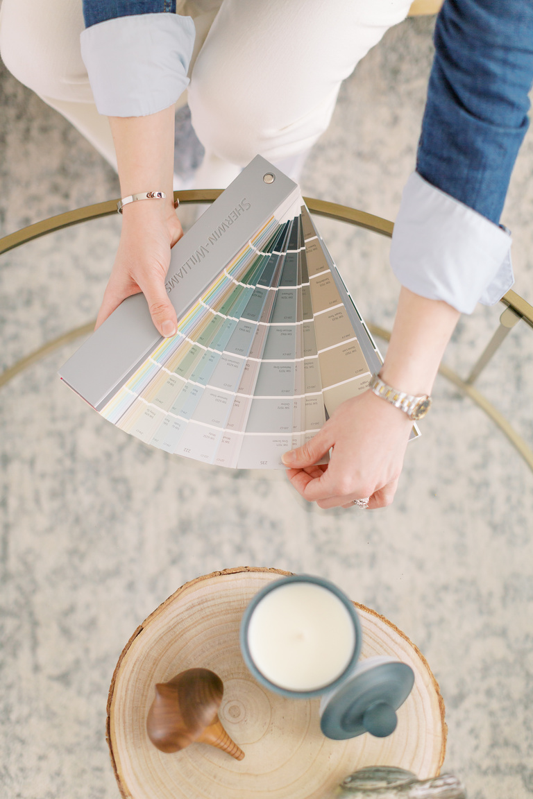 Overlooking a paint fan deck of vibrant, as well as neutral colors.